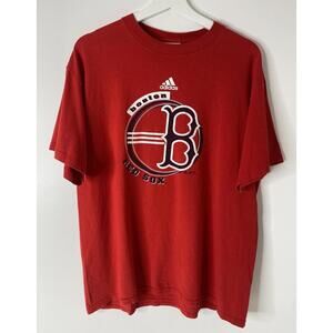 Red adidas MLB Baseball Boston Red Sox T-Shirt Men’s Size Large Vintage Y2K